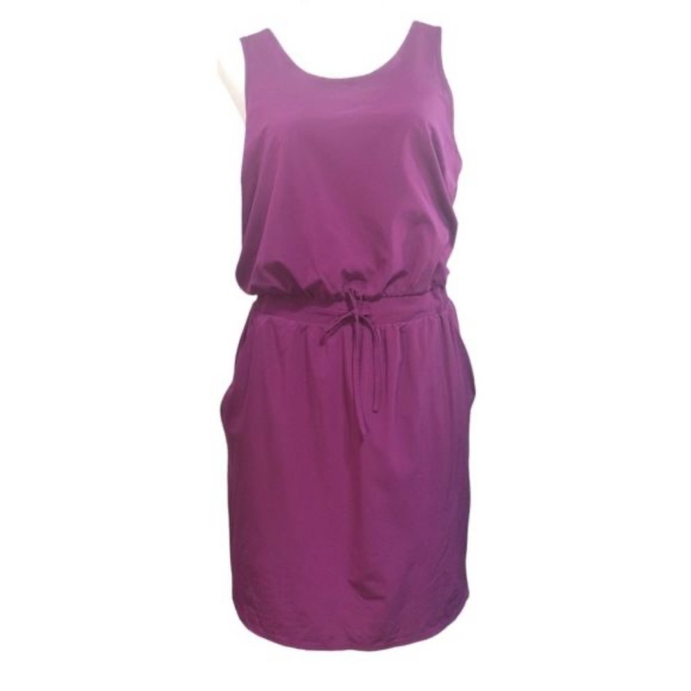 all in motion Magenta Sleeveless Drawstring Mini Dress
